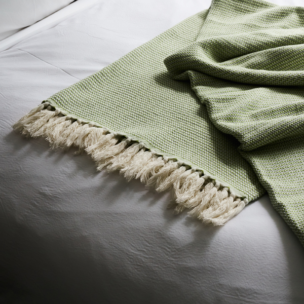 Loom green towels